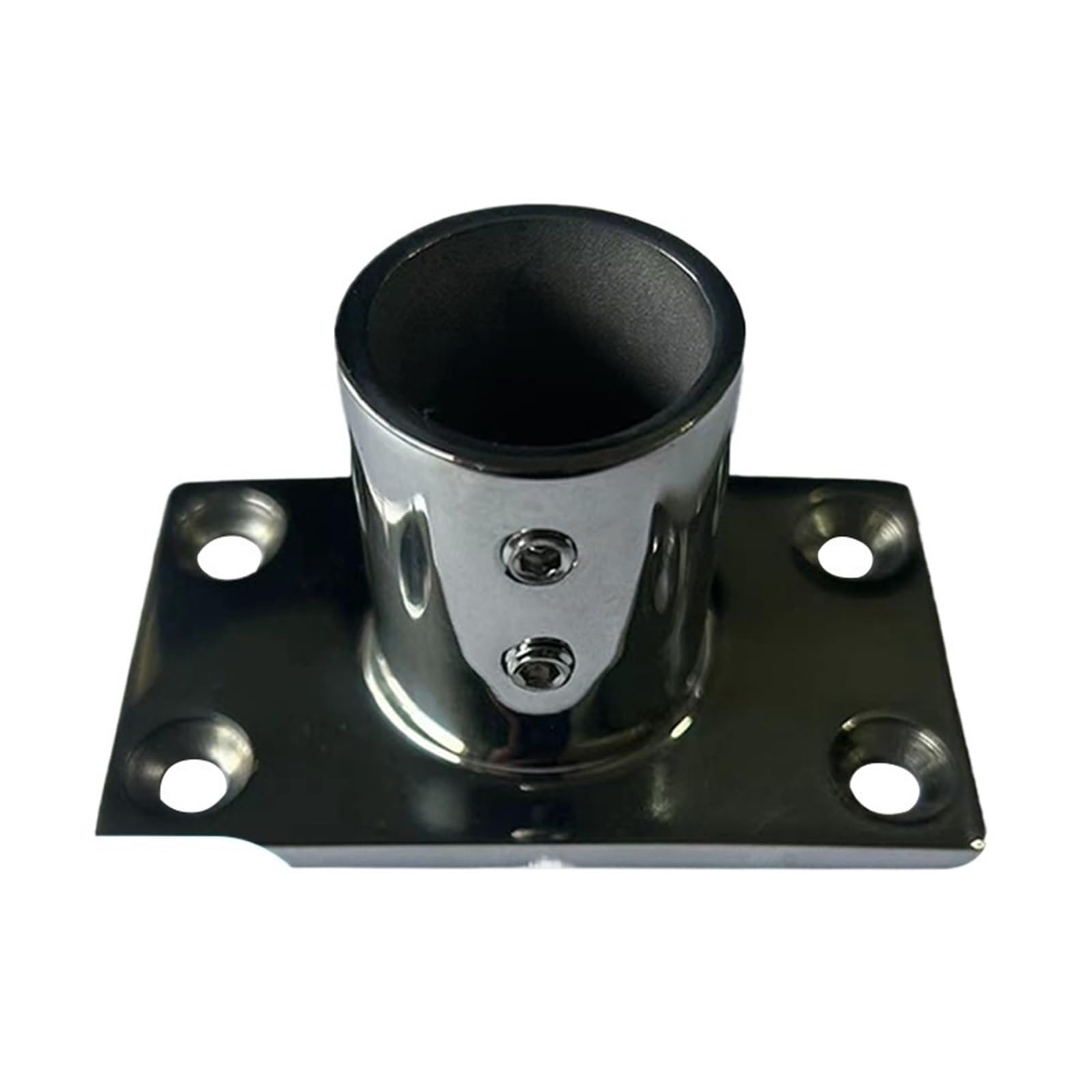 22mm, 25mm, 32mm 316 Stainless Steel Ship Yacht Fittings Marine Hardware Pipe Fittings Square Pipe Seat 90° Marine Yacht Hardware(25mm)