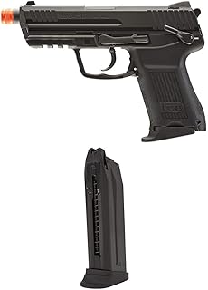 Bundle of HK Heckler & Koch HK45 GBB Blowback 6mm BB Pistol Airsoft Gun, Black, HK45 Compact GBB + HK Heckler & Koch HK45 ...