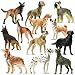 stargo Friendly Dog Figurines for Kids and Toddlers - Plastic Dogs Set of 12 Realistic Play Figures - Non-Toxic Cake Topper, Farm Animal Figurines, 3.5