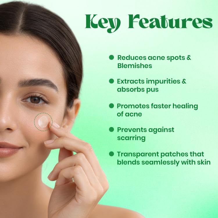 Image of JAQULINE USA Acne Relief Patches with Cica | Hydrocolloid Pimple Patches | Soothing Spot Treatment | Absorbs Acne Secretion | For All Skin Types | 36 Patches