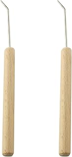 Tegg Crochet Hook 2PCS Wooden Handle Loom Knit Hooks Needle Hooks for Knitting Crafts
