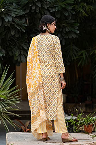 Image of Vaamsi Women's Cotton Palazzo and Dupatta Set