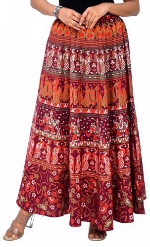 Image of Premium Cotton Skirt for Women with Pocket, Free Size