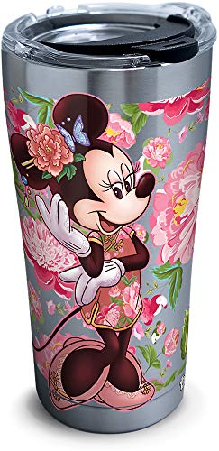 Tervis 01311338 Disney Minnie Mouse Floral Stainless Steel Insulated Tumbler with Clear