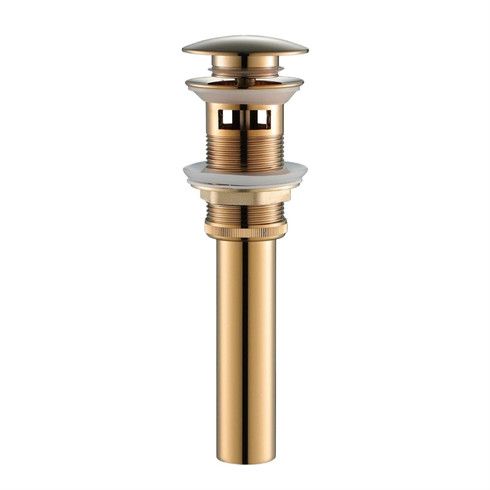 Mosiężna Umywalka Umywalka Odpływ Mosiężny Korek Spustowy Złota Umywalka Do Łazienki Odpływ Z Przelewem I Bez (Color : Rose Gold, Size : 66mm)
