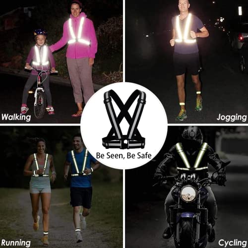 Cezmkio Colete refletivo de segurança 2 peças - colete de alta visibilidade alças ajustáveis para co