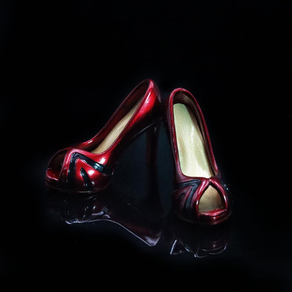 Chaussures à talons hauts pour femme 1/6 rouge à rayures AMITD TBLeague
