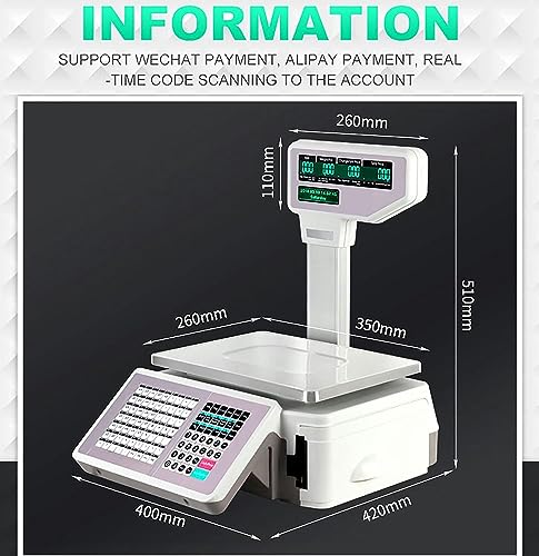 Báscula Digital Etiqueta de Precio con Impresora 30kg miniatura 4