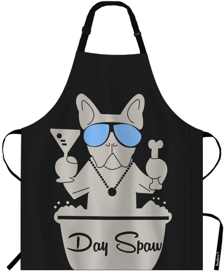 Beabes Gingham Green Gray Check Plaid Kitchen Apron Bib Apron