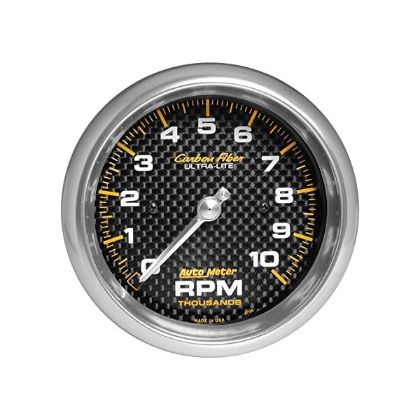 AUTO METER 4798 Carbon Fiber Electric in-Dash Tachometer 3.375 in.