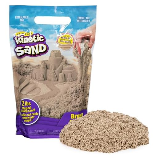 Kinetic Sand-907 g Kinetic Sand, Colore Sacchetto Marrone Naturale, 20116297