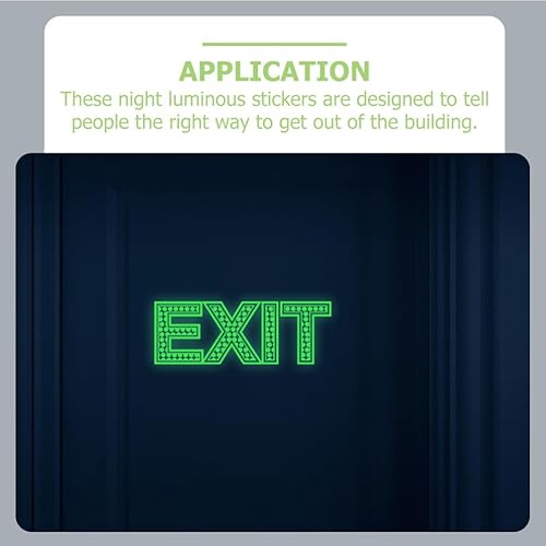 Miniatura 3 de Adhesivo de señales de salida, 3 unidades, calcomanías LED que brillan en la oscuridad, calcomanías de salida de mascotas fotoluminiscentes,