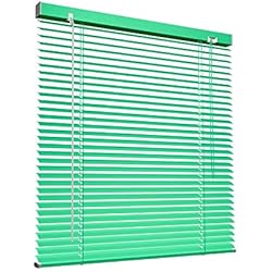 Persianas Mallorquinas Verdes Victoria M. Persiana de Aluminio, Veneciana Fijación sin Taladrar, Incluye Clips de Sujeción Klemmfix, 140 x 130 cm, Verde