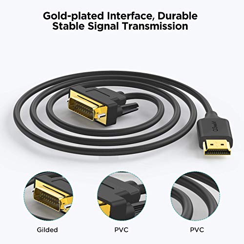 image for HDMI to DVI Adapter Cable 3FT, QGeeM Bi Directional 4K HDMI Cable Male