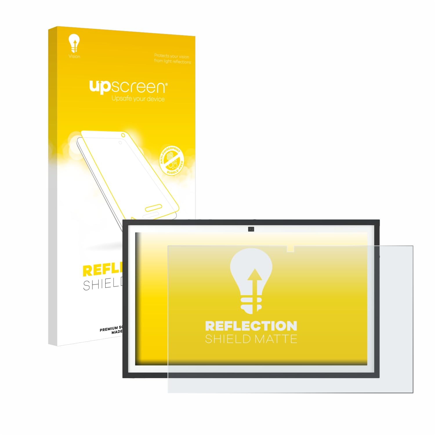 upscreen Pellicola Protettiva per Echo Show 21 | , Opaca Protezione Schermo Made in Germany, Anti-Riflesso Anti-Impronte Mounting Kit