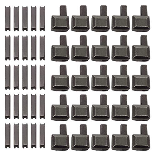 Warmsky 20 Sets #10 Metal Zipper Latch Slider Retainer Insertion Pin Zipper Bottom Zipper Stopper Zipper Repair Kit for Zipper Repair Zipper Repair Kit (Dark Gray)