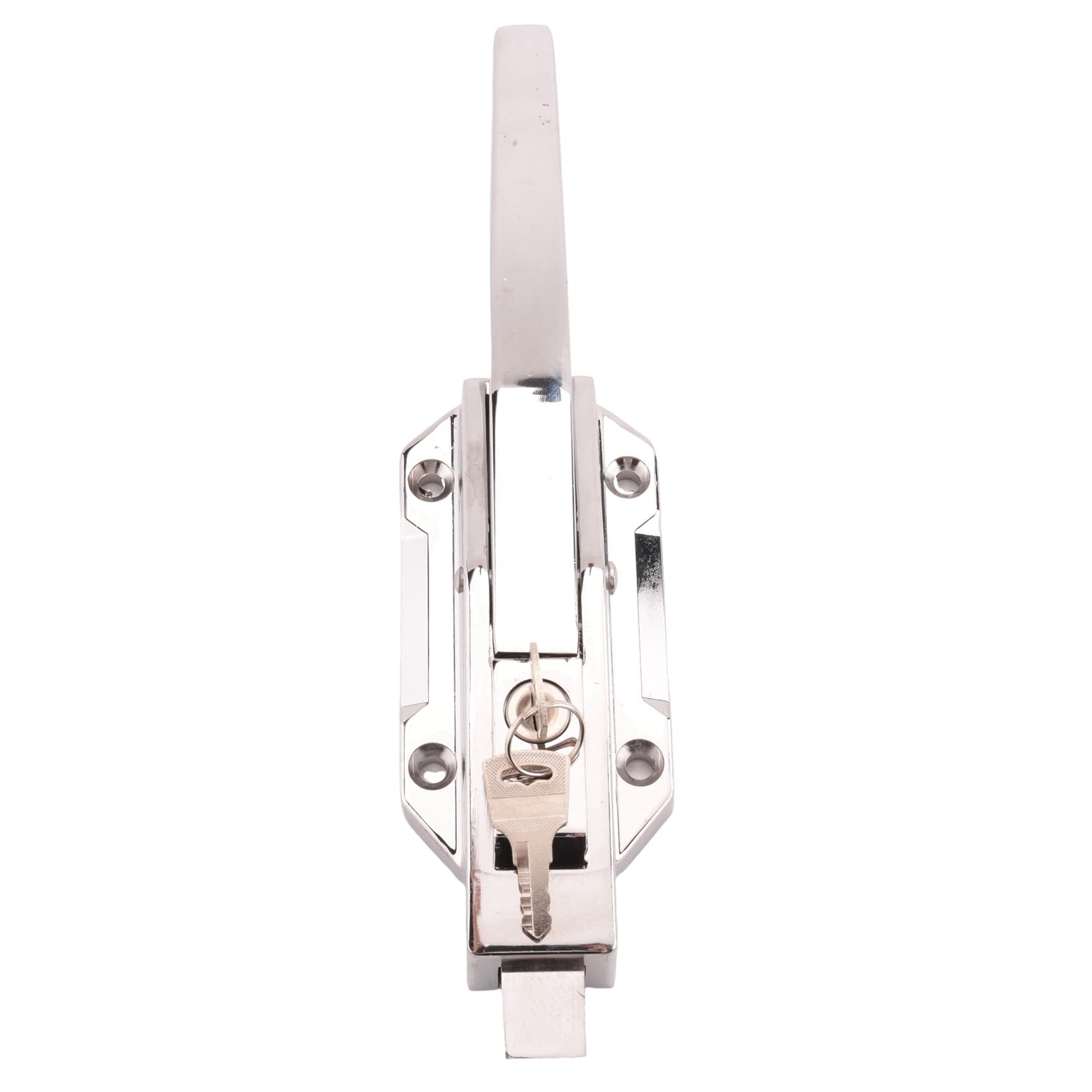 2 x Kit di chiavistello per porta di ghiaccio, set di maniglie di chiavistello di sicurezza con innesto regolabile e sblocco interno e chiavi