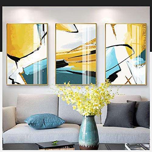 Affiches d'art mural de qualité supérieure paysage doré abstrait 60x90cm
