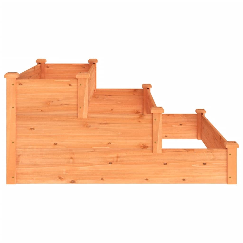 Jardiniere sur Pieds, Espace Potager sur Pied Jardinage Exterieur Jardin et Balcon, boîtes de Jardin, Lit de Jardin Surélevé, Potager de Jardin Surélevé, marron 120x120x56cm bois massif de sapin