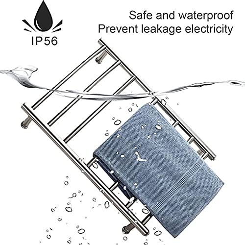 Calentador de Toallas eléctrico para baño, toallero calefactable de Pared, radiador de Pared de 7 Barras, toallero, enchufable.