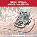 Taylor Programmable Instant-Read Wired Probe Digital Meat Thermometer, Stainless Steel for BBQ, Grill, Kitchen Cooking, Accurate Temperature Readings