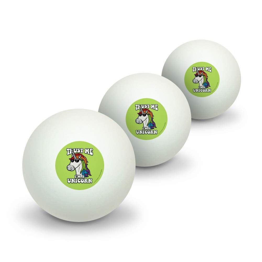 GRAPHICS & MORE Trust Me I'm a Unicorn Funny Humor Novelty Table Tennis Ping Pong Ball 3 Pack