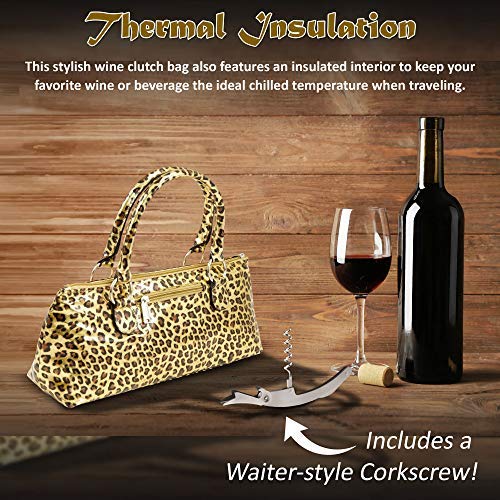Image of PRIMEWARE Cheetah Wine Clutch