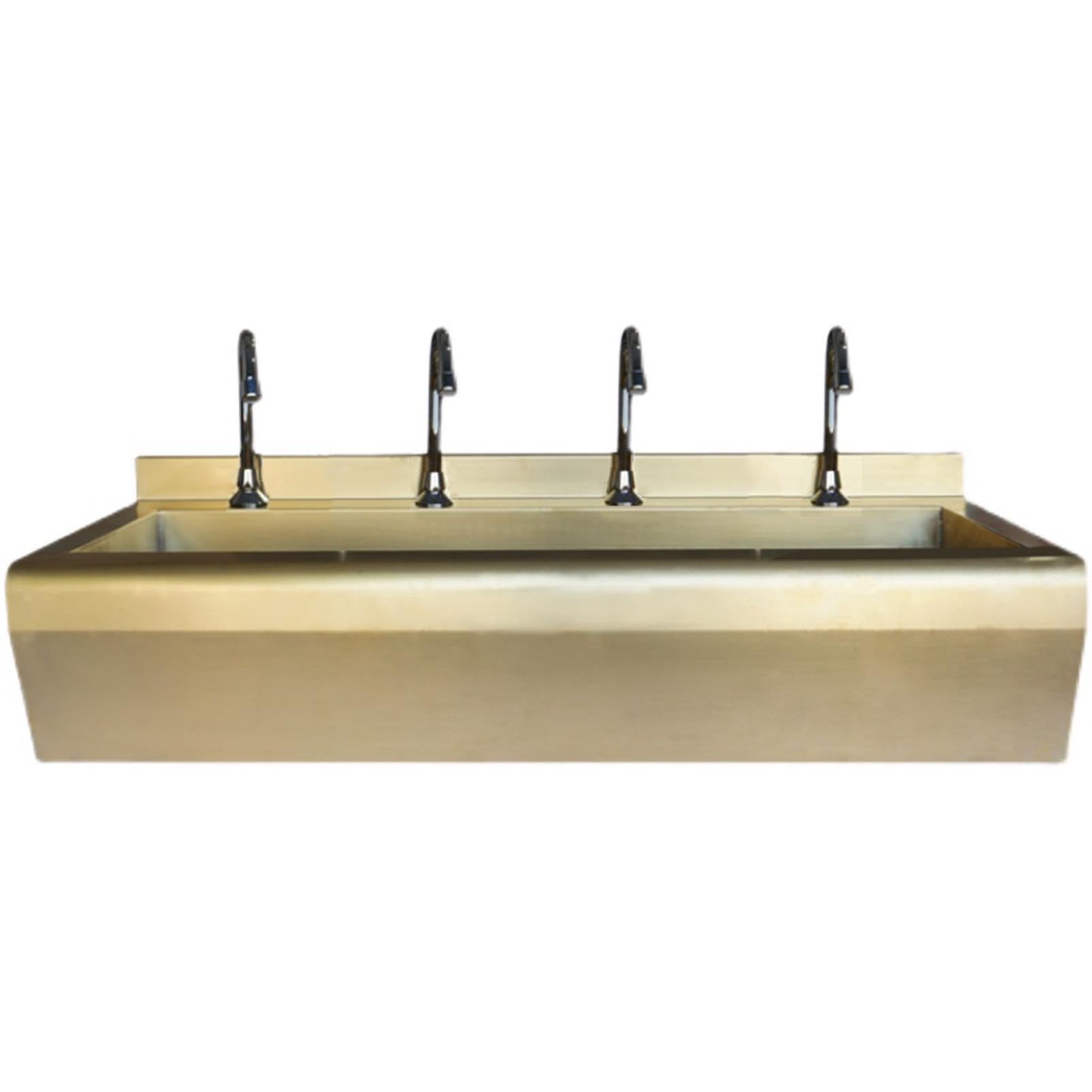 AYCDL Stainless Steel Sink Commercial Hand Washing Basin, Multifunctional Large Sink Kitchen Sink Laundry Station Mop Sink, with Sink Strainer and Faucet, f,150×40CM