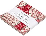 Moda French General Joyeux Noel Charm Pack, 42 5-inch Cotton Fabric Squares