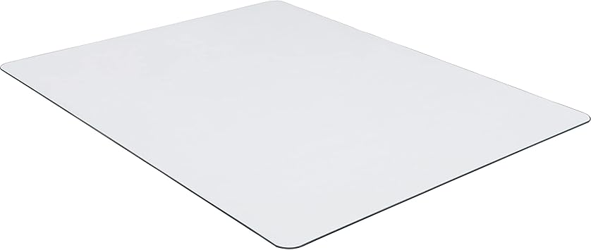 Lorell Tempered Glass Chairmat, 48" Width x 60" Depth x 0.25" Thickness, Clear, 1 Each