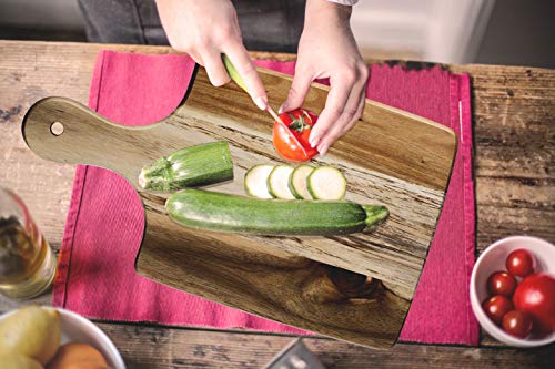 Palais Dinnerware Acacia Cutting Board - Wooden Butcher Block (16" X 7" Paddle Board) #TOP3