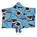 Meuparty Coperta da squalo Coperta di Flanella con Mantello di squalo Coperta per Regali di Compleanno per la Doccia di Bambino di Capodanno