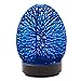 NZHK 3D Feuerwerk Glas Luft Befeuchter, Ätherisches Öl Aroma Diffuser Ultraschall Aromatherapie Mit Bunten Nachtlicht Für Home Office Yoga 100Ml,D
