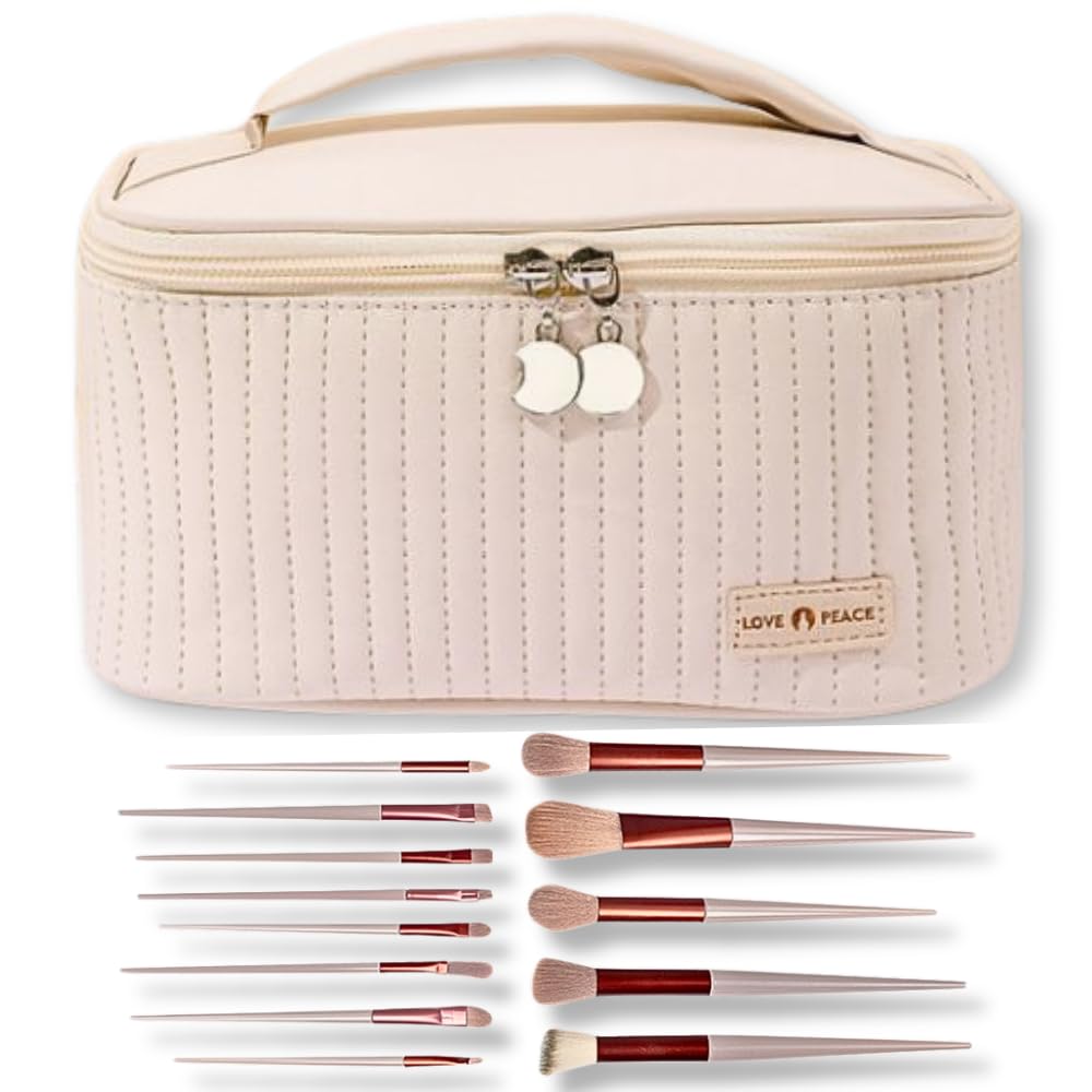 Neceser Mujer Maquillaje Que Incluye Un Pcs De 13 Brochas Profesionales para Maquillaje, Organizador De Maquillaje Impermeable. Brochas De Maquillaje De Mujer. Neceser De Viaje con Gran Capacidad.