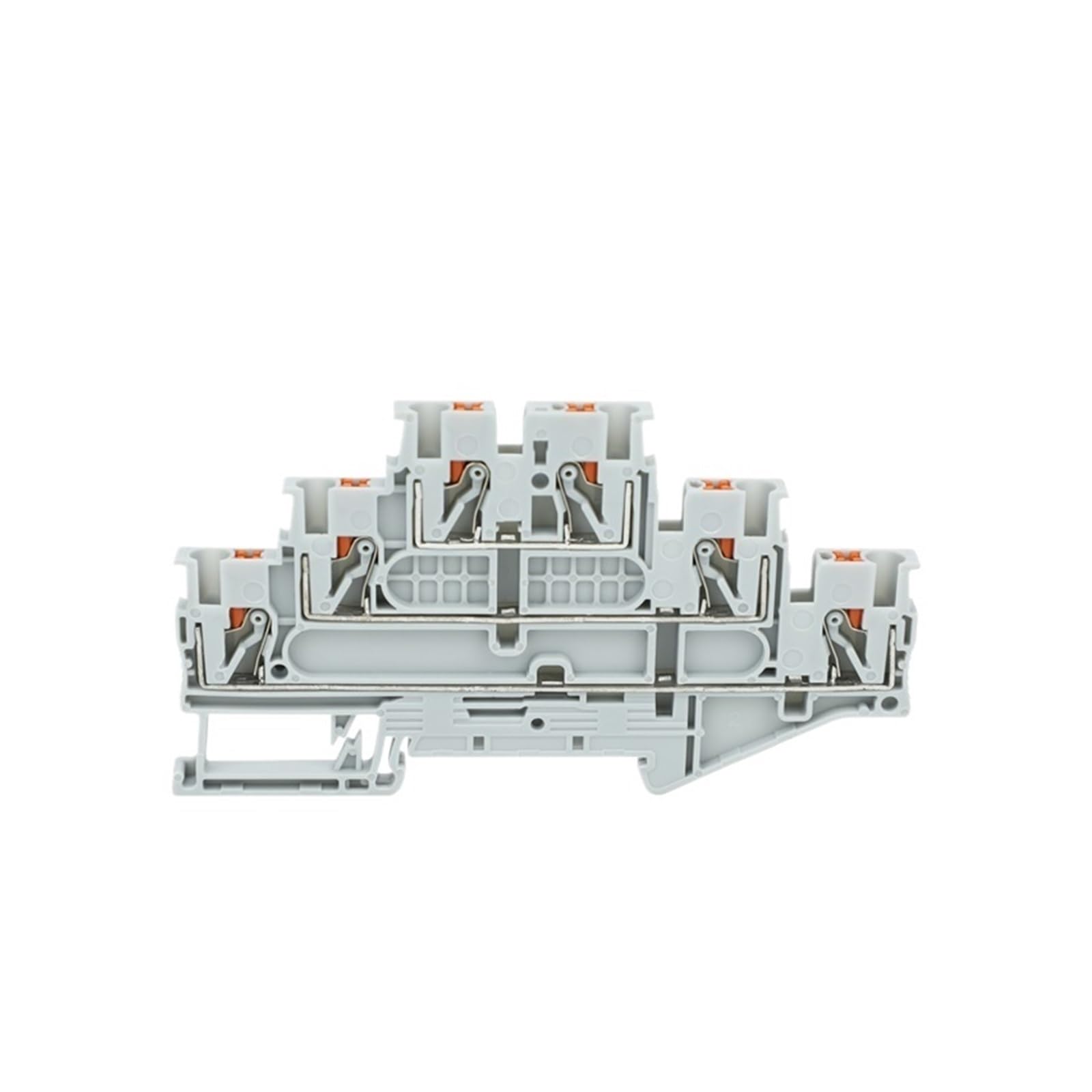 Connecteur de câblage enfichable PT2.5-3L, 10 pièces, Triple 3 niveaux, câble 2.5 mm², électrique .5mm, bornier sur Rail Din PT(PT2.5-3L-Orange)