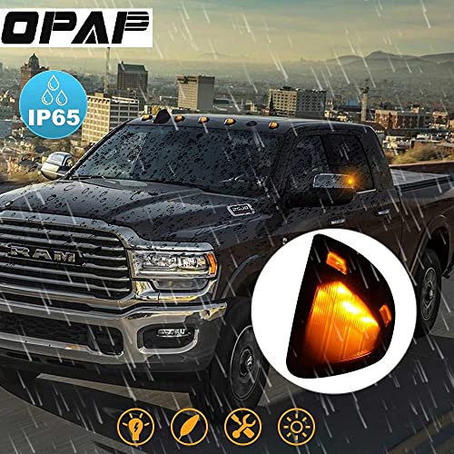 Opap Led Side Mirror Turn Signal Light Left And Right Lamps Clear Cover Lens Compatible With 2010-2018 Dodge Ram 1500 2500 3500 4500 5500 To 2018 68302828Aa 68302829Aa , Pack Of 2-Smoke Lens #TOP2