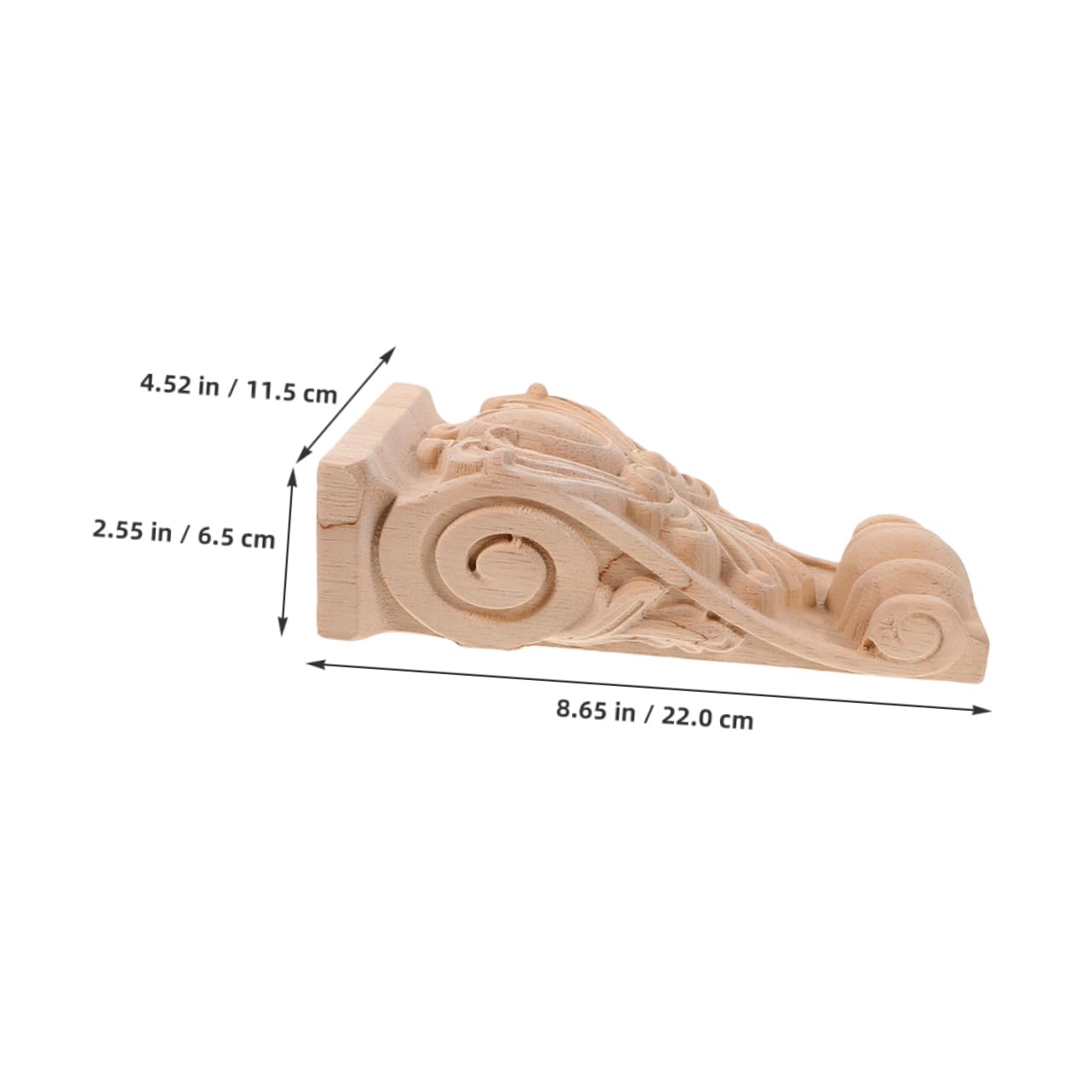 Gadpiparty Large Wood Corbels Pair Decorative Solid Wood Shelf Brackets for Fireplace and Doorway Unpainted Rustic Carved Appliques for Home Decor