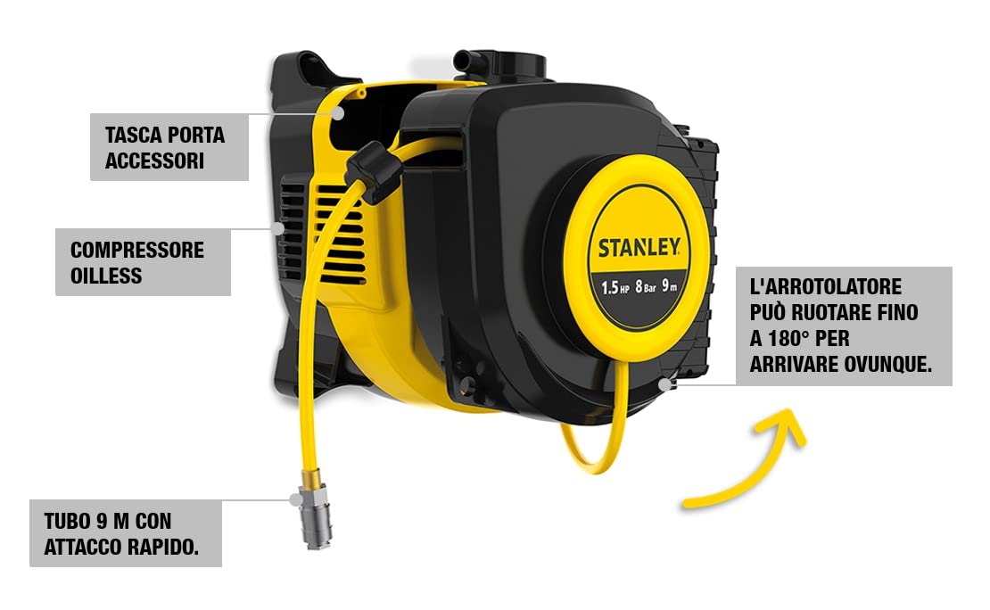 STANLEY - WALLTECH COMPRESSORE A MURO, Giallo