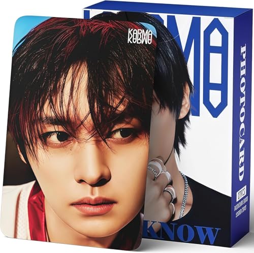 Yuto Cartoline fotografiche per bambini randagi, 127 pezzi, Carte fotografiche Karama, Tour mondiale, lomo, carte regalo per bambini randagi, ragazzi e ragazze (Lee Know Karama)