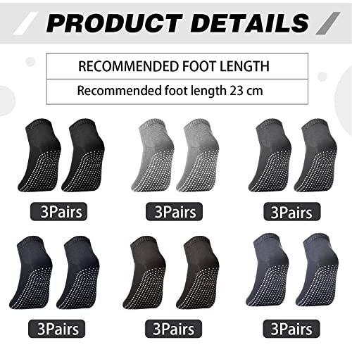 18 Pairs Non Slip Socks for Man Woman Athletic Anti Skid Hospital Socks Bulk Low Cut No Show for Pilates2