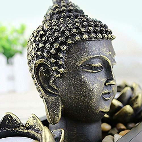 Tabletop Zen Rock Garden With Buddha And Tea Light Candle Holder - (11"X4.5"X5") #TOP3