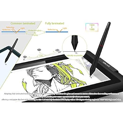 XPPen Artist12 Pro 11.6 Drawing Tablet with Screen Pen Display Full-Laminated Graphics Tablet and XPPen 3-in-1 Cable