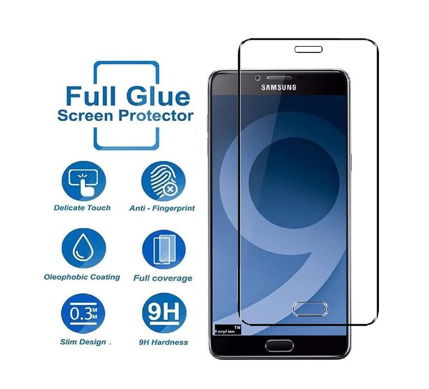 Image of LazyLion 6D Tempered Glass for Samsung C9 Pro Screen Protector with Wipes Kit (1 Pack)