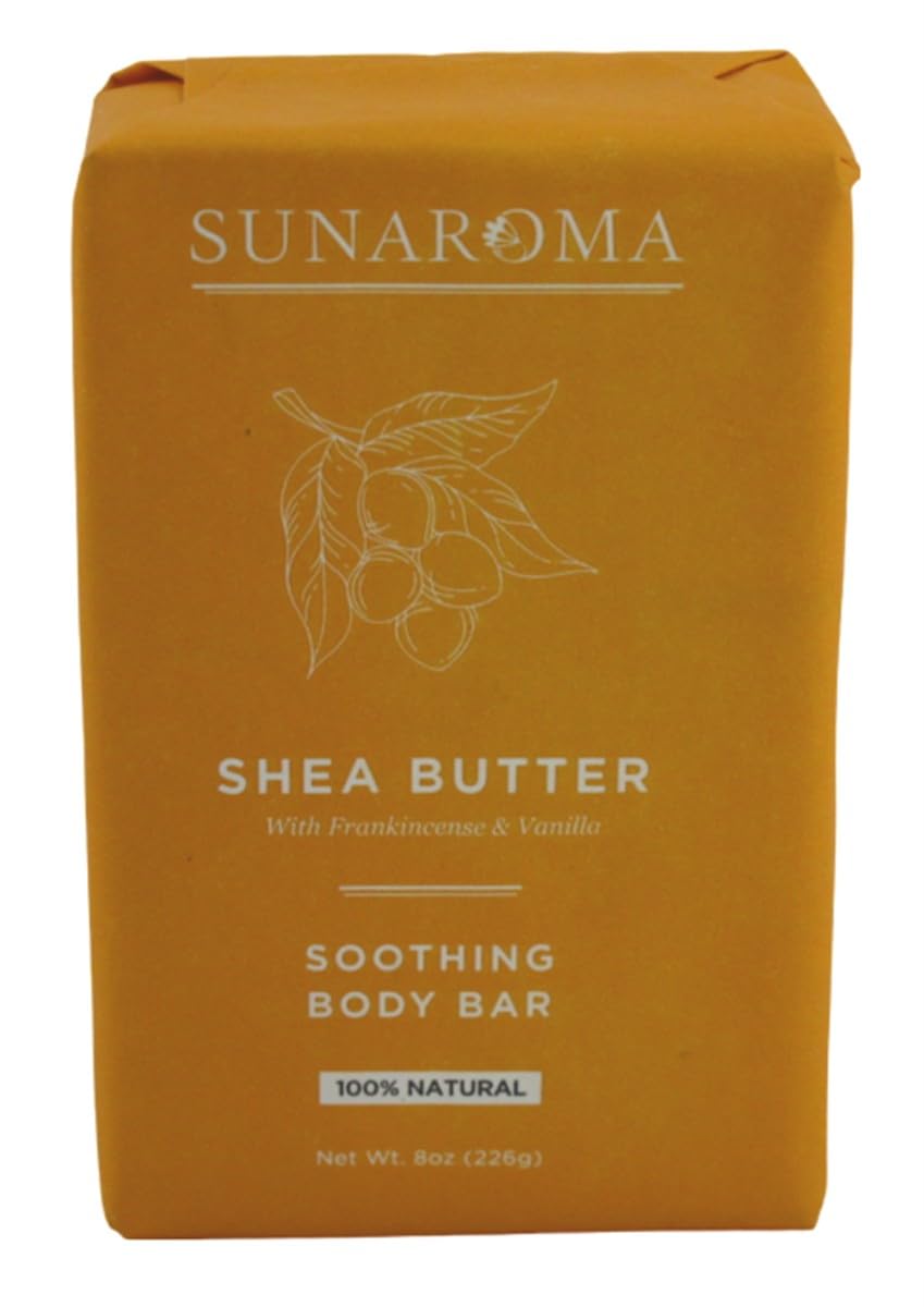 Sunaroma Soap Bar Shea Butter 8 Ounce (Pack of 2) Beauty
