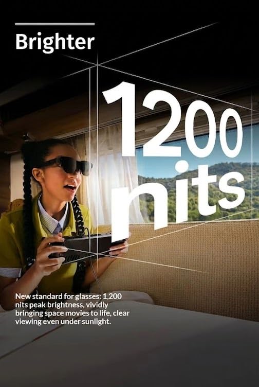 Image of Aeoss RayNeo Air 4 Pro AR Glasses - 1200 Nits Ultra Brightness, AI Real-Time SDR to HDR, 201 inch Giant Screen Display, HDR10 Support, Universal Plug-and-Play, Cinematic Sound by Bang & Olufsen