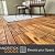 Interlocking Deck Tiles 24 x 12 Long Boards - Snap Together Wood Flooring 6 Pack | Acacia Hardwood Outdoor Flooring for Patio | Floor Decking Tile, Waterproof Balcony Flooring, Wooden Parquet Flooring