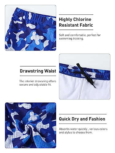 Image of Men's Square Leg Swimming Jammer Shorts UPF50+,Men Swimsuit Swim Jammers Fabric Shape Retention