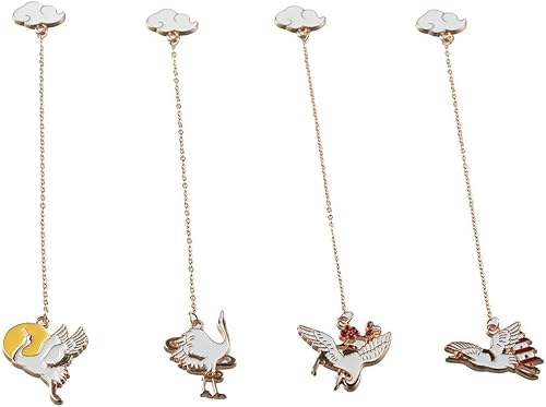 Miniatura 4 de 4 marcapáginas de metal con colgante, marcas de libros de latón de grúa, regalo perfecto para mejor amigo, regalos creativos de graduación de