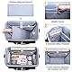 CURMIO Scrapbook Rolling Totes, Scrapbooking Aufbewahrungstasche mit Abnehmbarem Trolley, Handarbeitstasche für Scrapbooking-Zubehör und Bastel, Grau