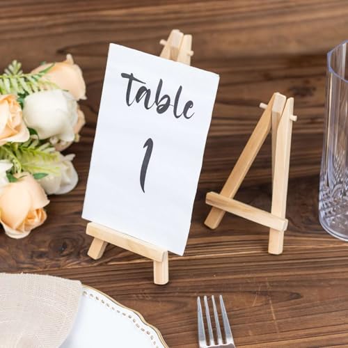 Efavormart 10 Pack | 7" Natural Small DIY Tabletop Wooden Display...